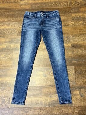 Buckle Black Fit No 53 Skinny Jeans Womens 31x32 Stretch Whiskered Blue Denim